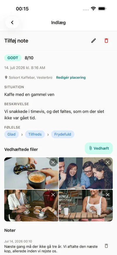Minder med billeder og følelser — BrightLog