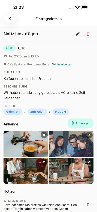 Erinnerungen, die du siehst — BrightLog