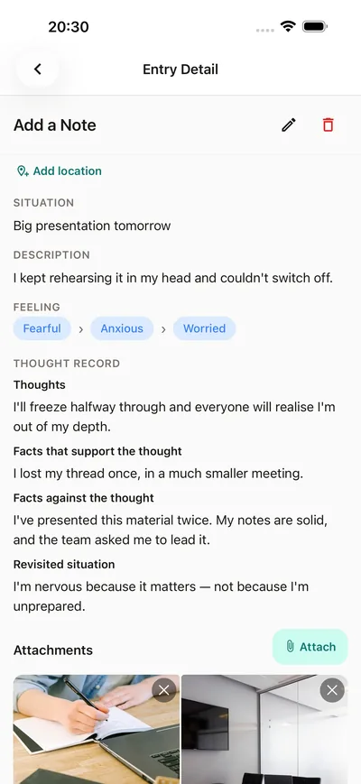 Question the thought — BrightLog
