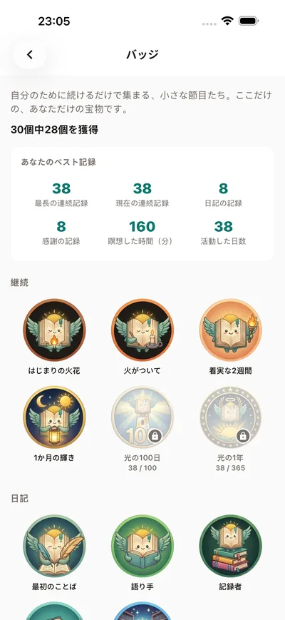 続けた日々を いっしょに祝います — BrightLog