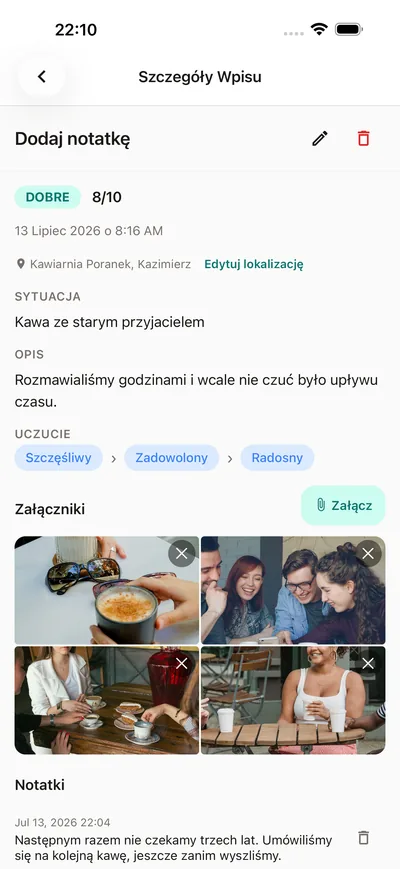 Wspomnienia razem ze zdjęciami — BrightLog